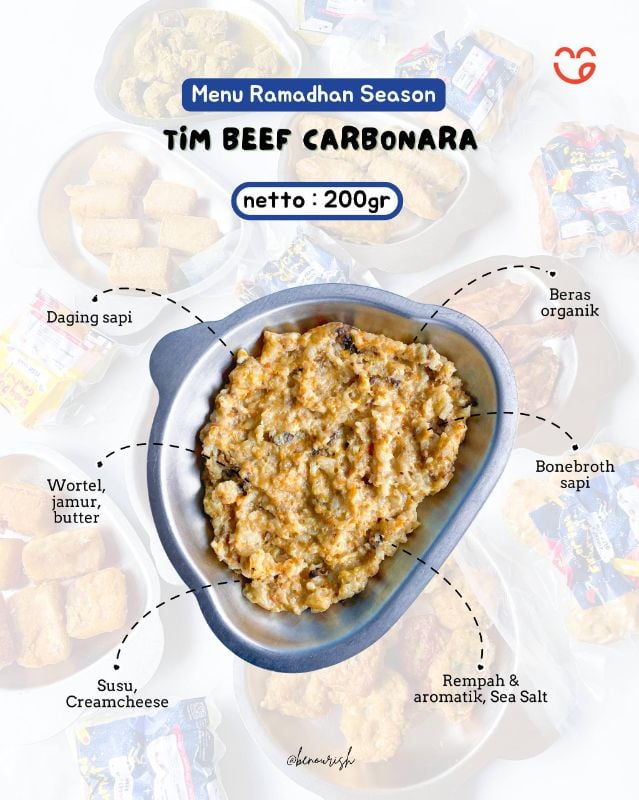 Nasi tim beef grassfed carbonara