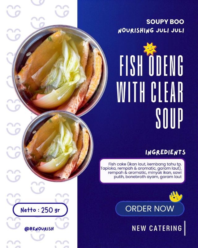 Fish odeng with clear soup