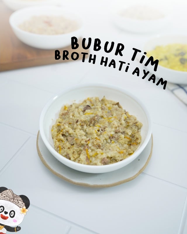 Bubur tim broth hati ayam organik