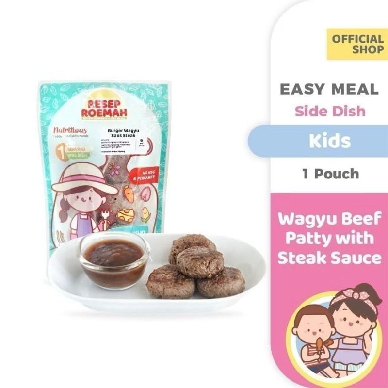 Wagyu beef patty with souce