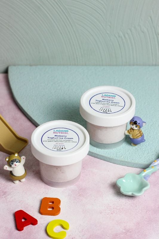 Mixberry yoghurt ice cream