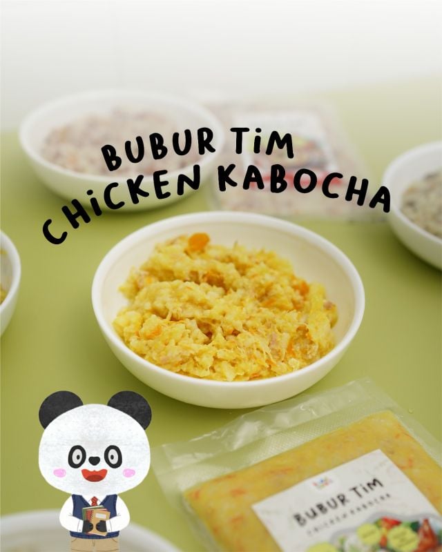 Bubur tim chicken organik kabocha (Kedai mpasi)