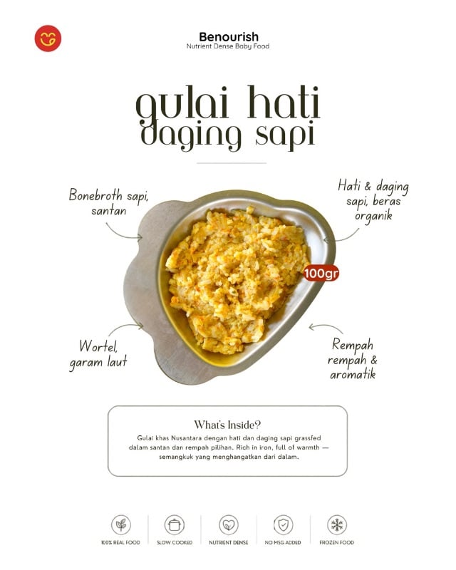 Tim gulai hati daging sapi ngrassfed (benourish)