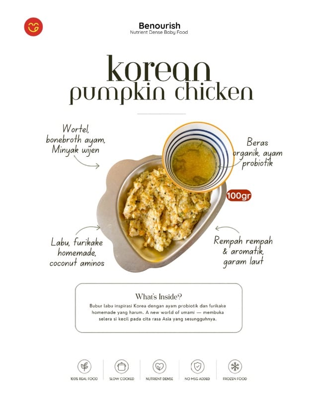 Tim korean pumpkin chicken probiotik+kuah (benourish)