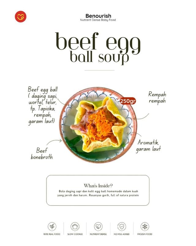 Beef egg ball soup