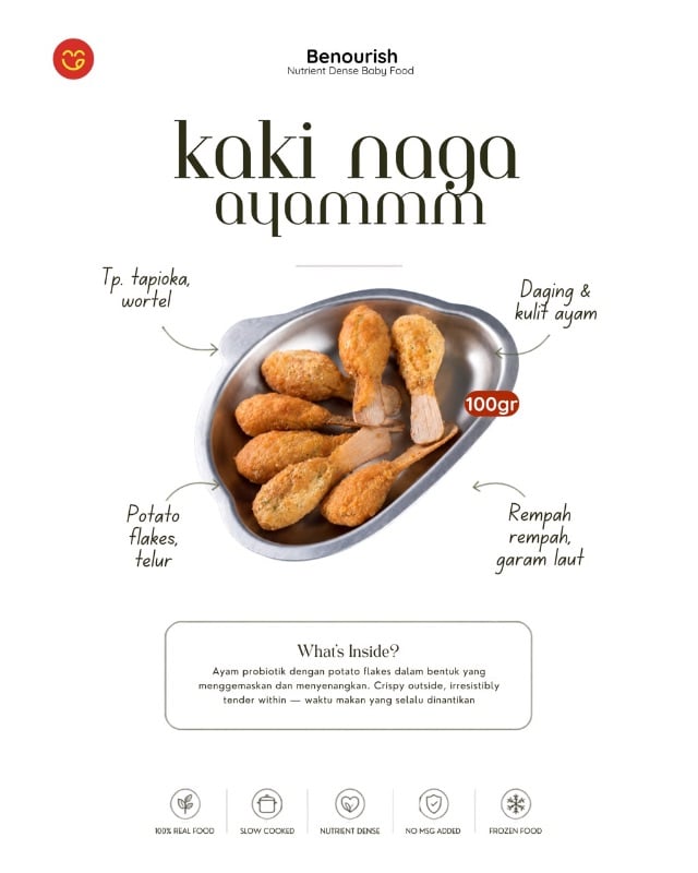 Kaki naga ayam probiotik