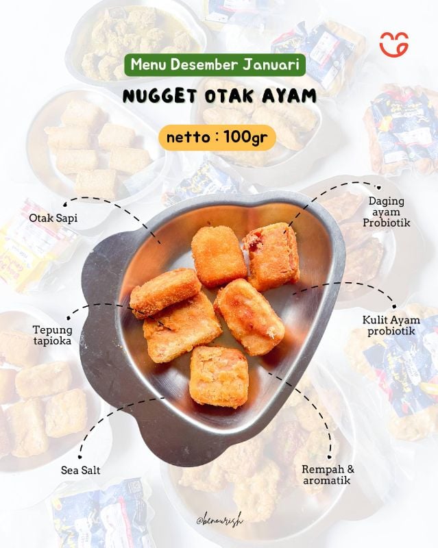 Nugget otak ayam probiotik