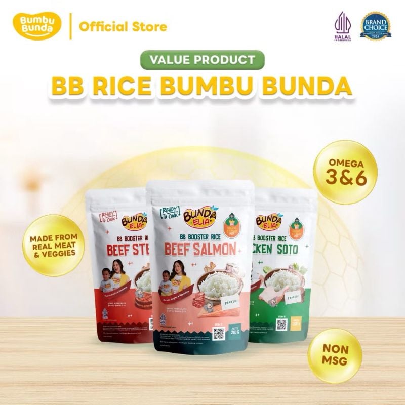 Booster rice  beef steak