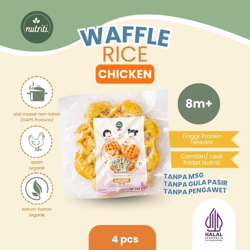 Waffle Rice Booster Chicken Organik