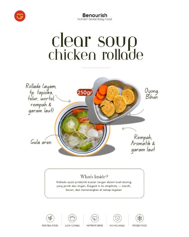Clear soup chicken probiotik rollade
