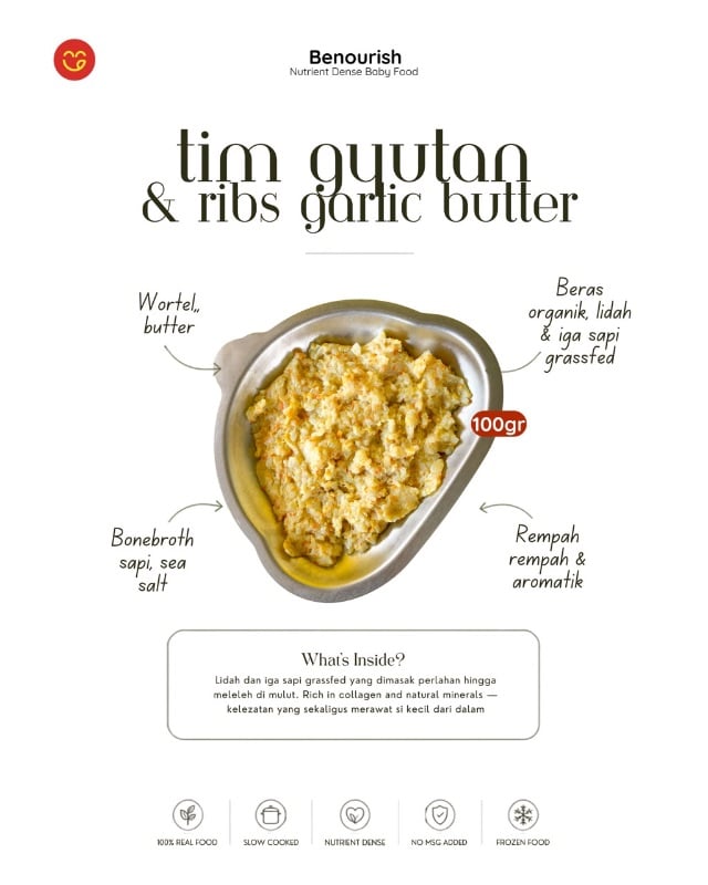 Tim gyutan & rich garlic butter (benourish)