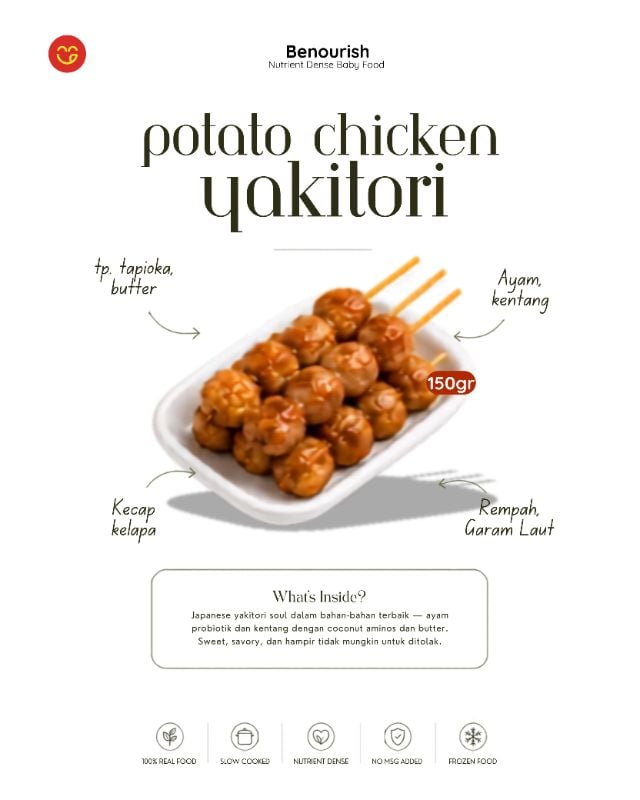 Potato chicken probiotik yakitori