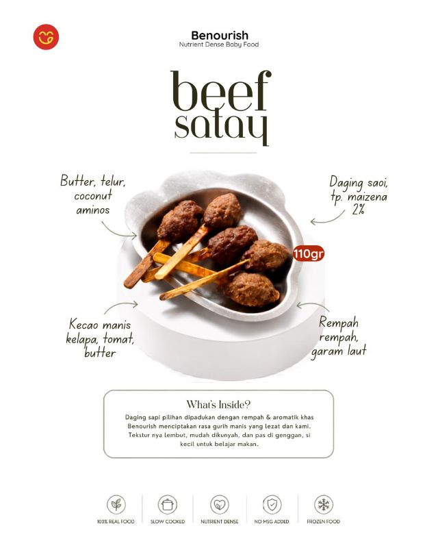 Beef grassfed satay
