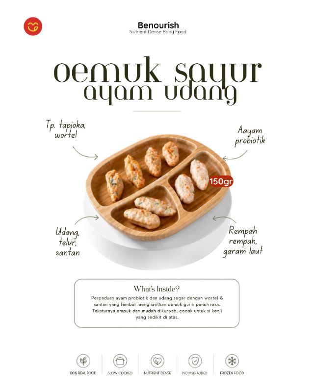 Oemuk sayur ayam probiotik udang
