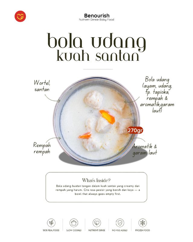 Bola udang kuah santan