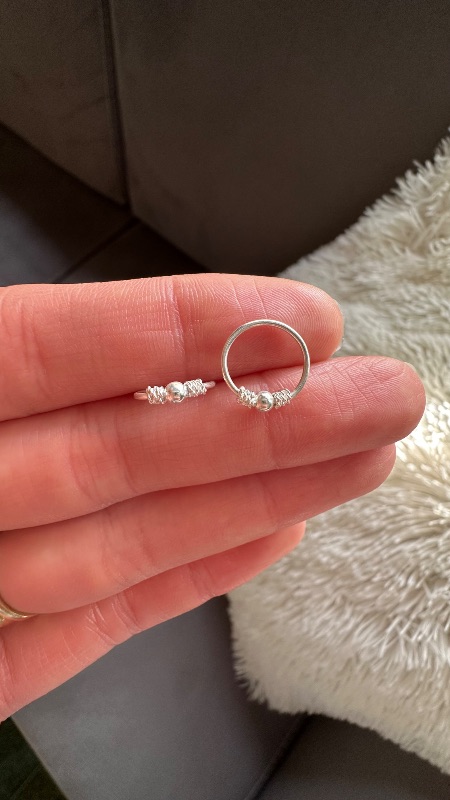Piercing argolla lisa 12mm. - Plata 925