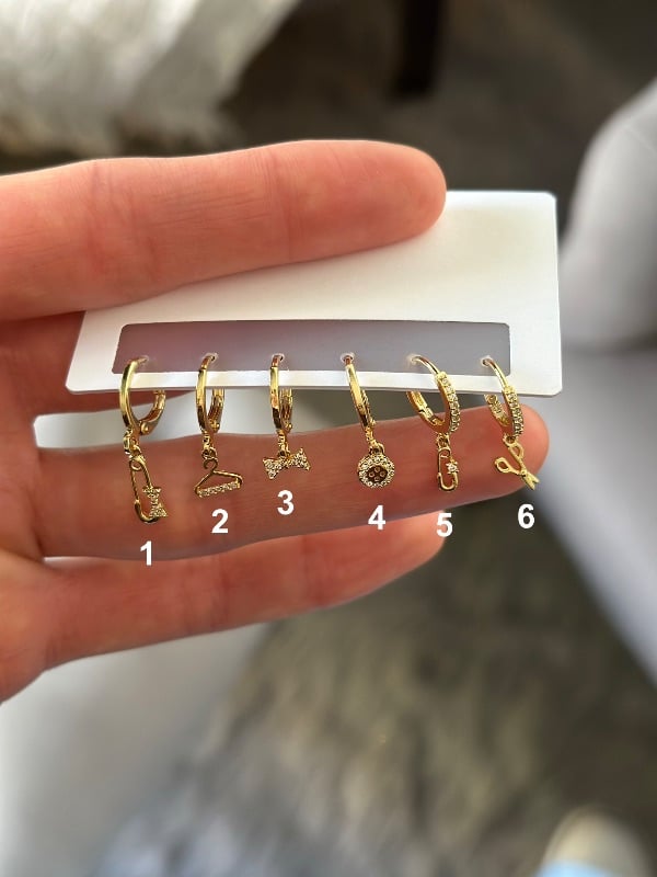 Set argollas X6 unidades - Acero Dorado ARD2083