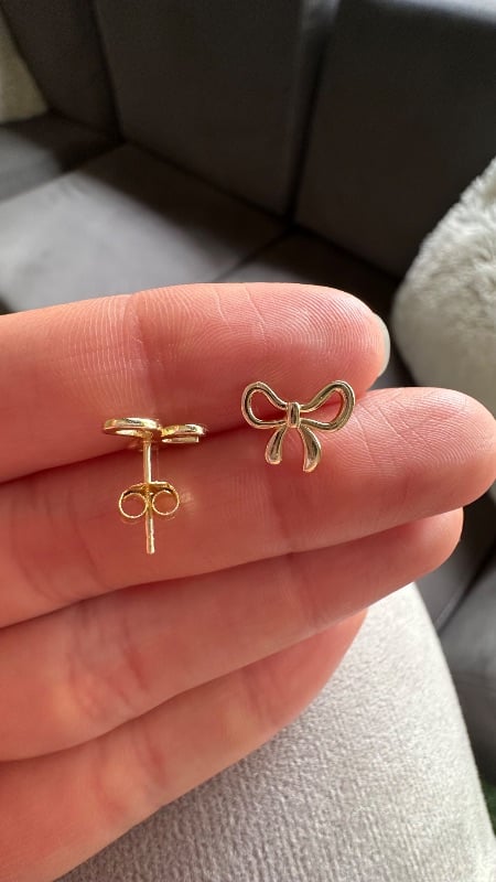 Aros forma de moño lisos - Plata 925 Gold