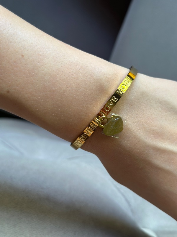 Pulsera rígida- Acero Dorado