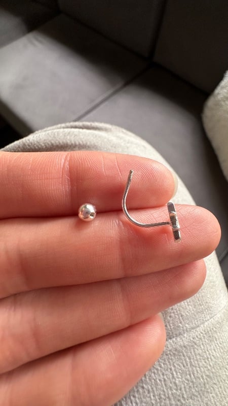 Aro Piercing unitario con cristales - Plata 925