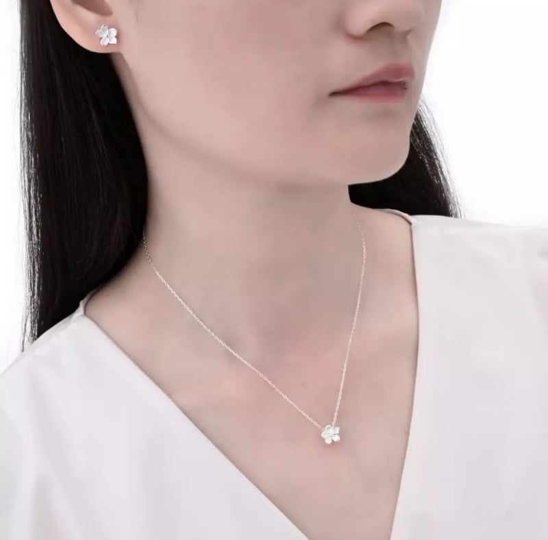 Aros flor lisas - Plata 925