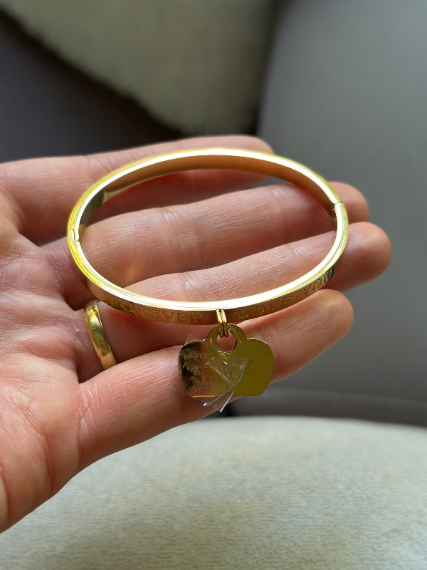 Pulsera rígida- Acero Dorado