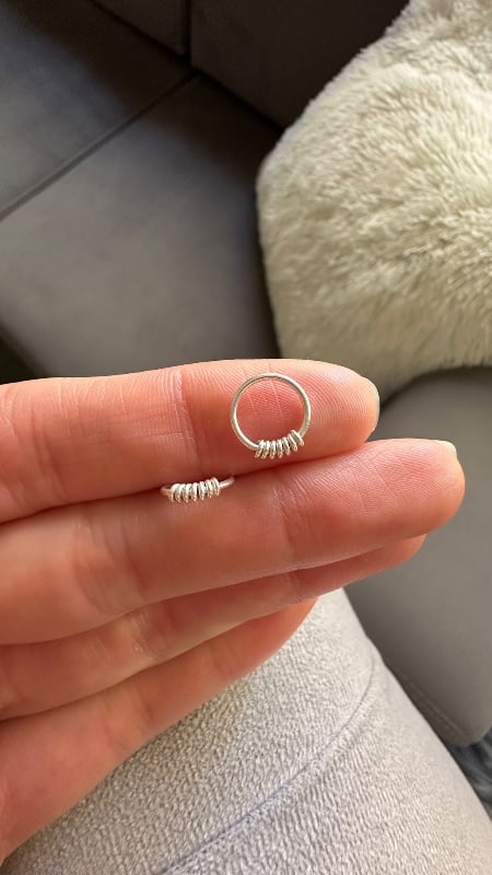 Piercing argolla lisa 10mm. - Plata
925