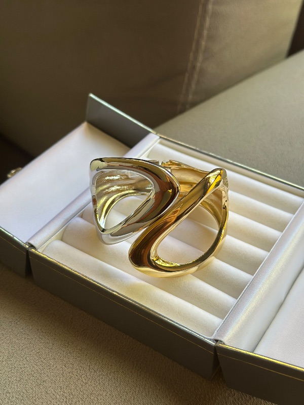 Brazalete de metal cominado Dorado/Plateado - Fantasía 350