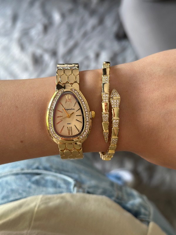 Reloj serpenti - metal dorado (N°4)