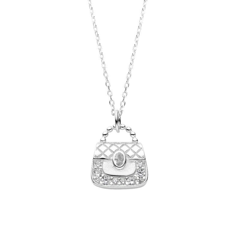 Conjunto cartera con cristales- Plata
925