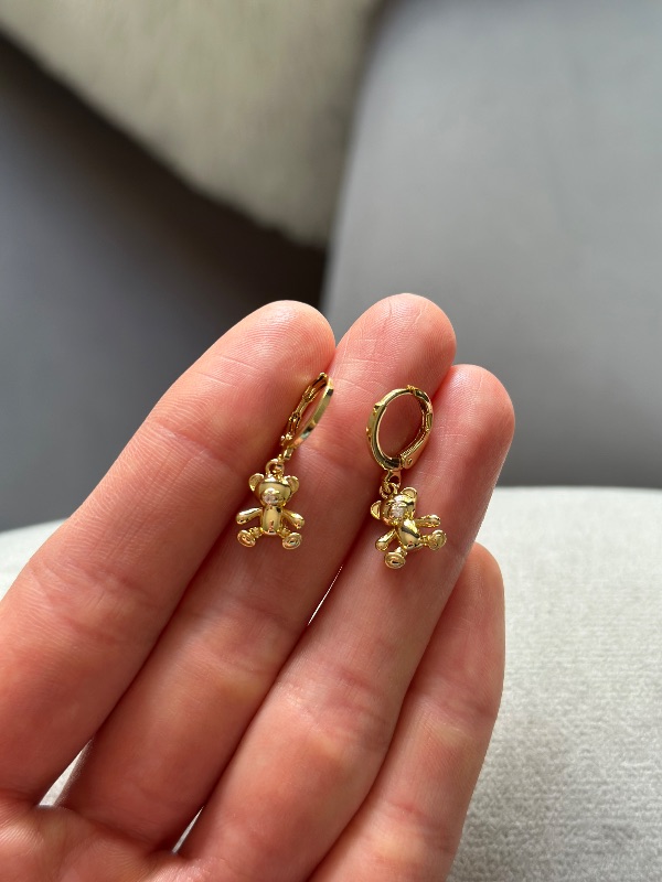 Argollas 11mm. Oso - Acero Dorado