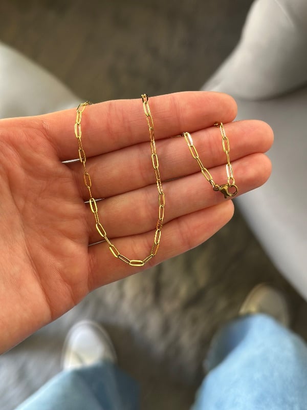 Cadena 40cm. - Acero Dorado CAD143