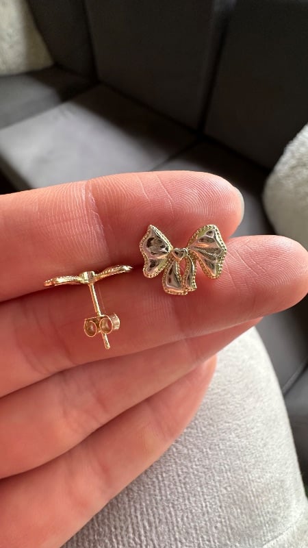 Aros moño lisos - Plata 925 Gold