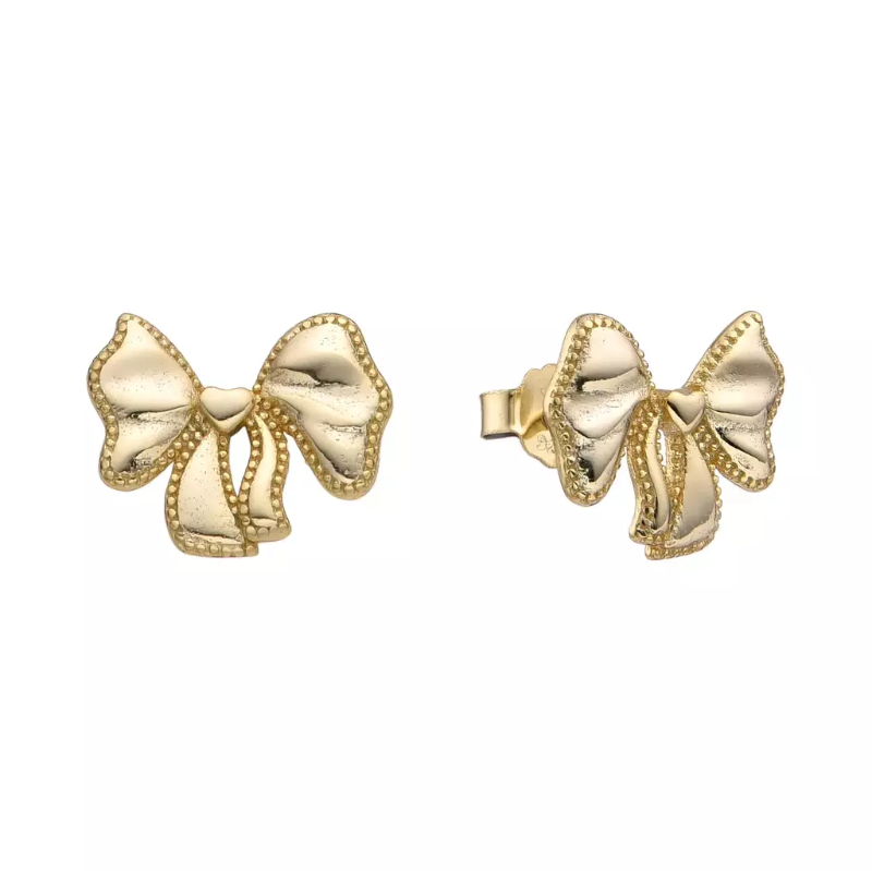 Aros moño lisos - Plata 925 Gold