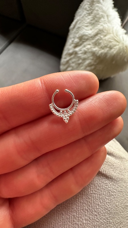 Aro piercing Septum hindú de Plata
925