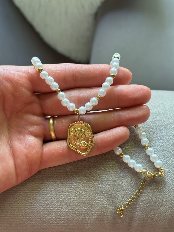 Collar Australia con perlas - Acero
Dorado
