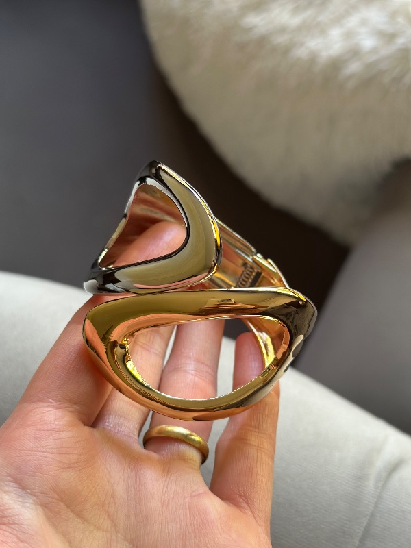 Brazalete de metal cominado Dorado/Plateado - Fantasía 350