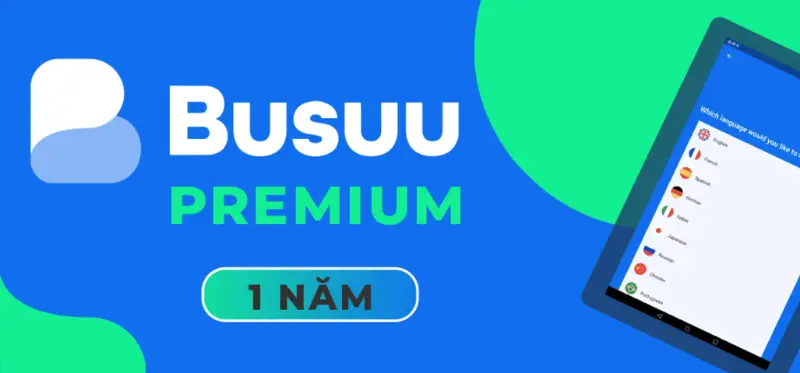 Tài khoản học ngoại ngữ Busuu Premium