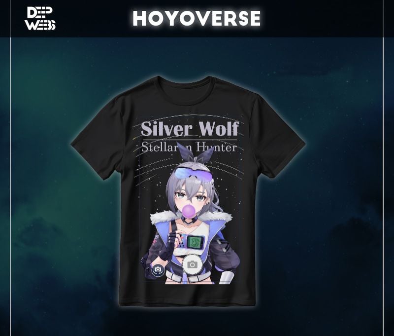 Silver Wolf T-Shirt by Yuki Azuya