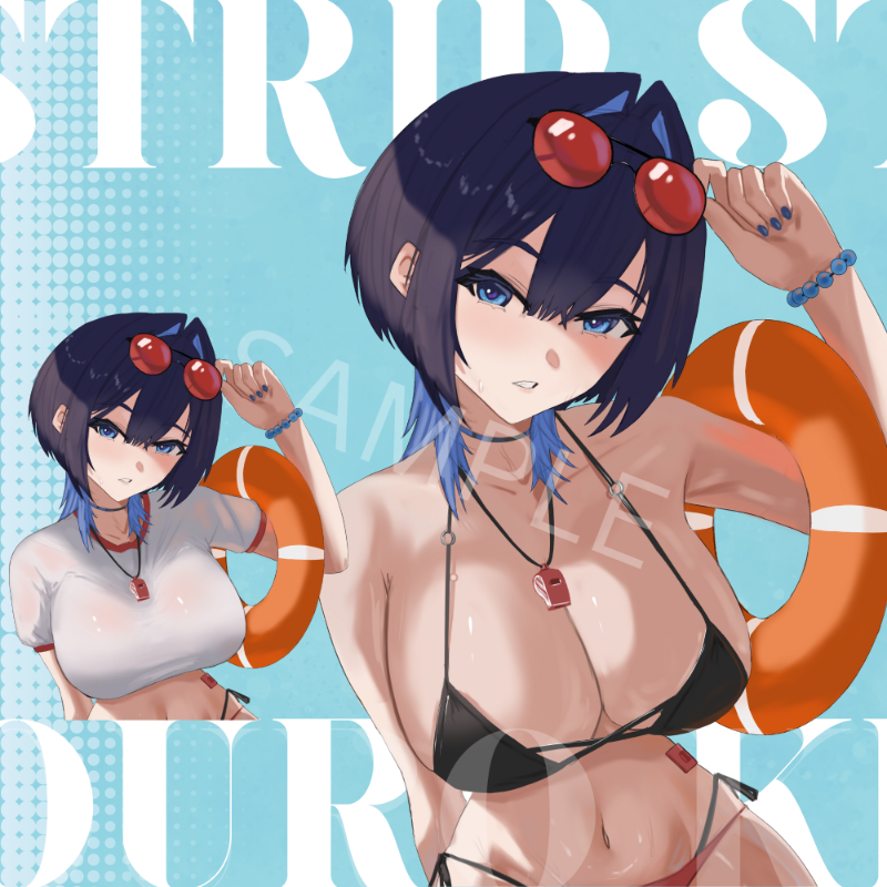 Kronii Summer Strip Standee by OtaPic