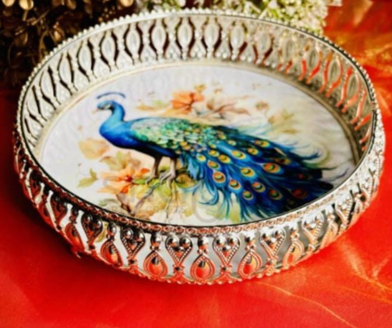 German silver light weight with peacock design