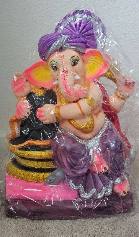 Purple Turban Ganesha Idol