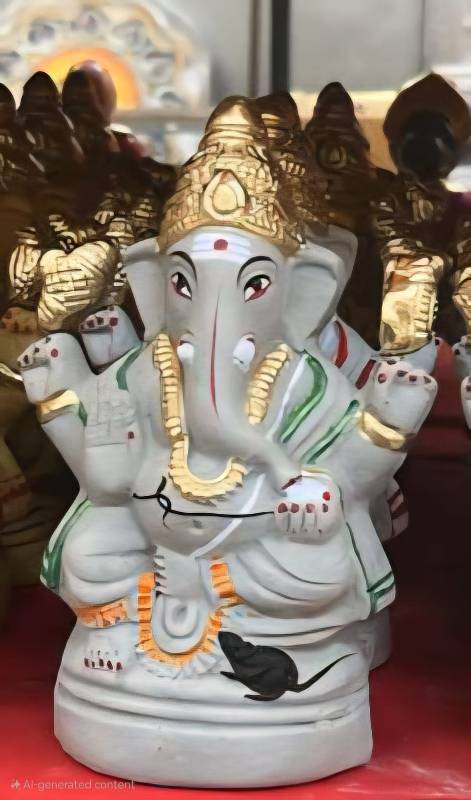 Classic White Ganesha Idol