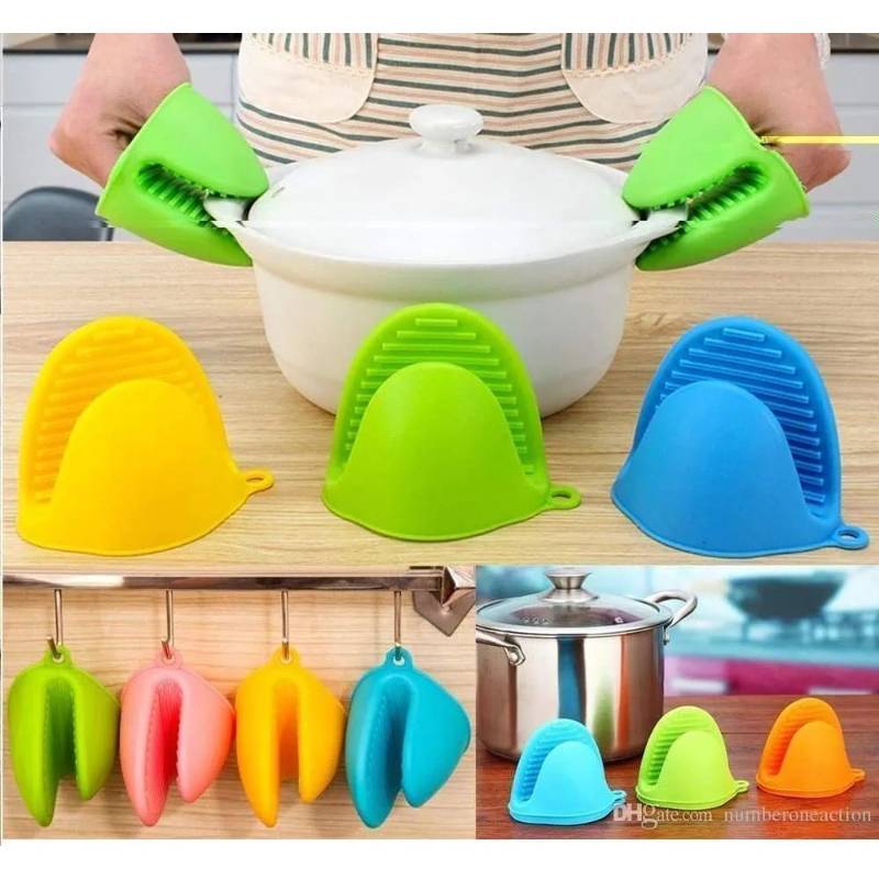 2 Pcs Silicone Heat Resistant Hot Pot-Vessel Holder Pinch Grip (1 Pair) (1)