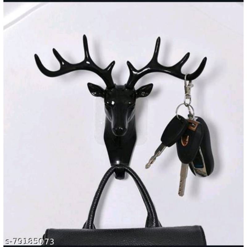 Deer Head Shape Antique Key Holder |Plastic Wall Mounted