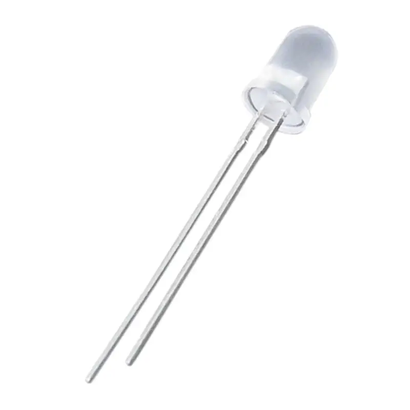 DIP LED 5mm Round Top Diffused-WHITE