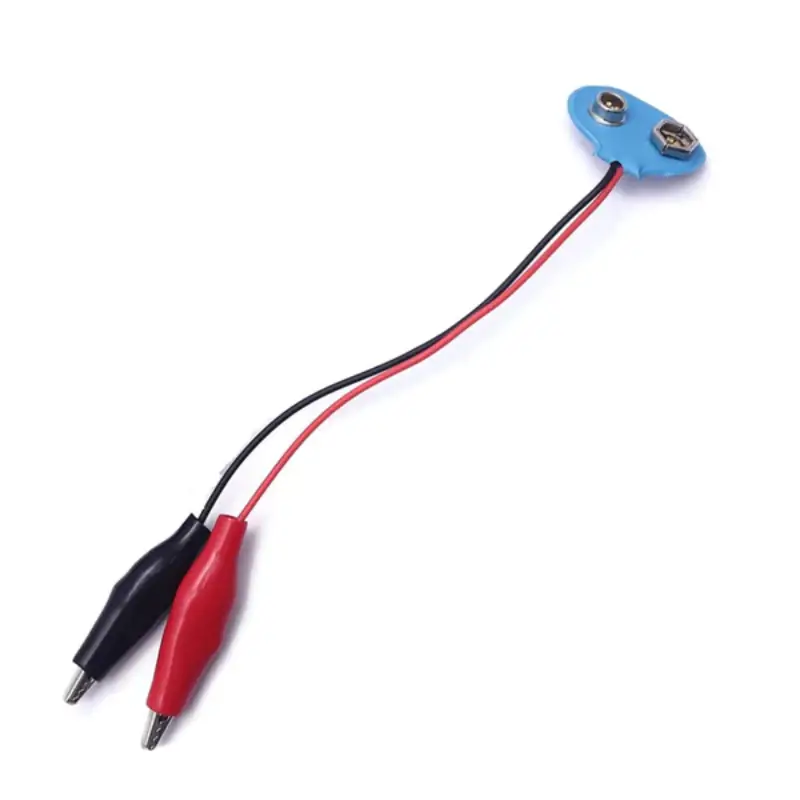 9v Battery Snap Connector with Dual Alligator Clip