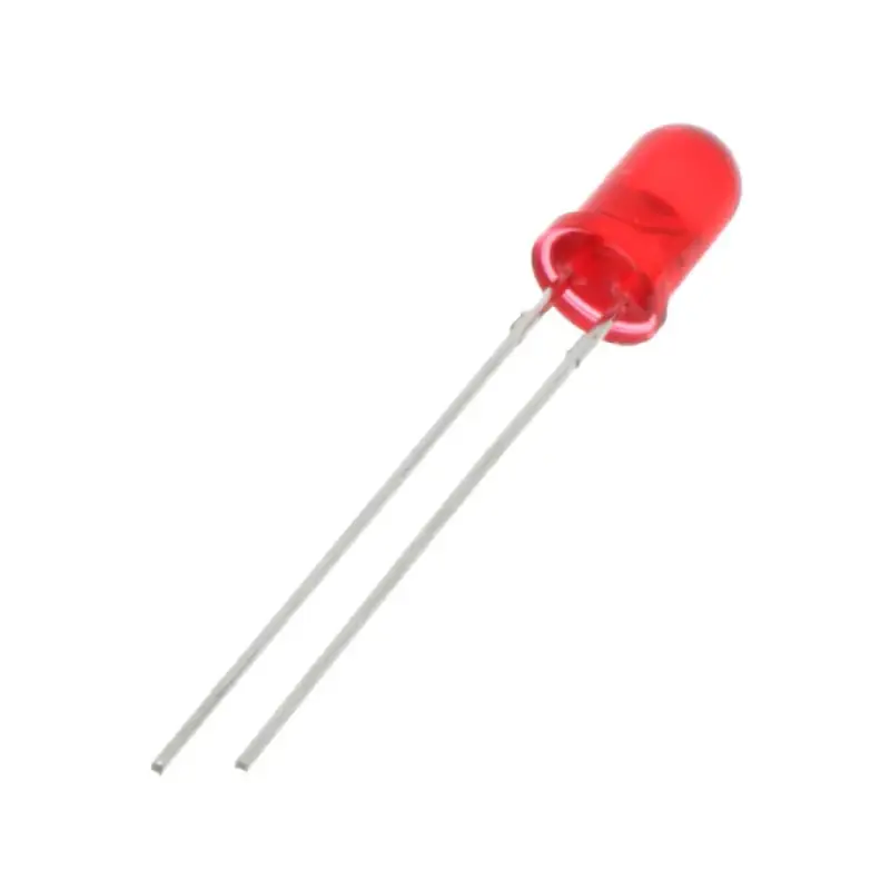 DIP LED 5mm Round Top Diffused-RED