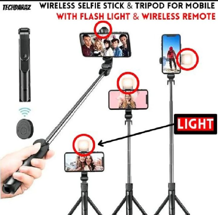 Compact Mobile Tripod Stand (Black)