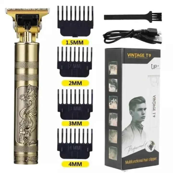 Vintage Metal Hair Trimmer Rechargeable Wet Dry Shaves